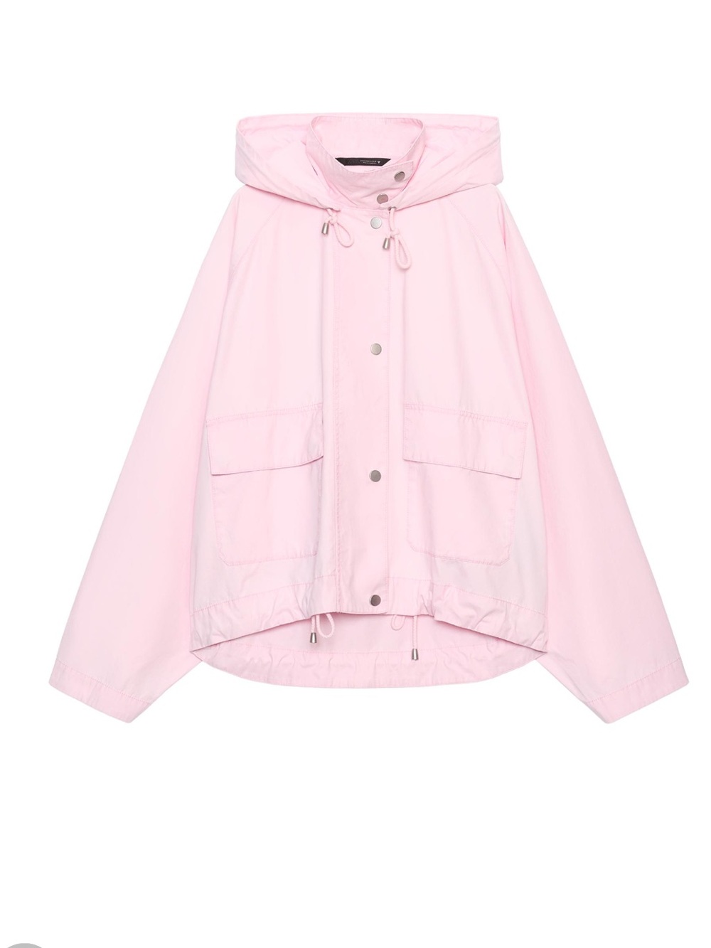 ZARA Light Pink Hooded Utility Jacket